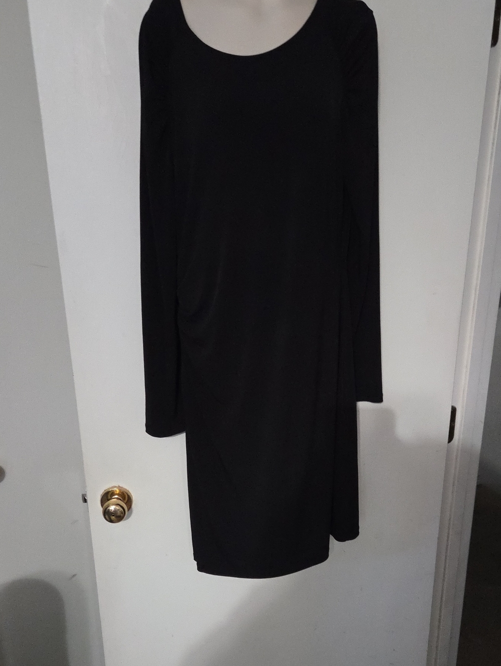 Michael Kors Black Long Sleeve Scoop Neck Dress